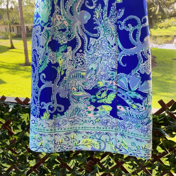 Lilly Pulitzer Blue Halter Dress Mermaid Octopus - Picture 7 of 8